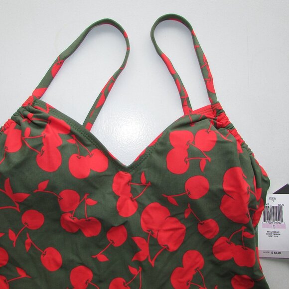 Athena Cherry Print Floral 2 Pc Skirted Tankini - Sz 6 - NEW - Picture 3 of 8
